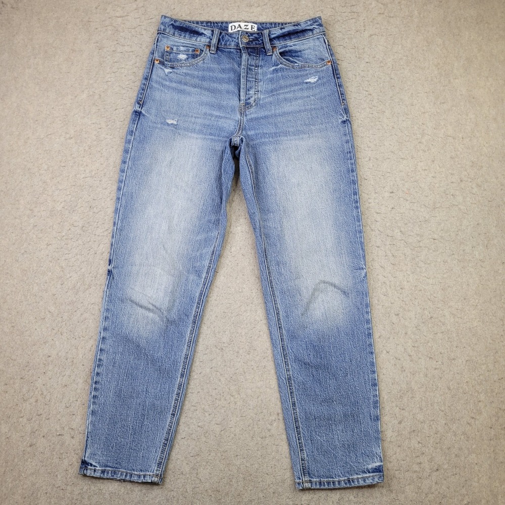 DAZE Women's High Rise Jeans - Light Blue